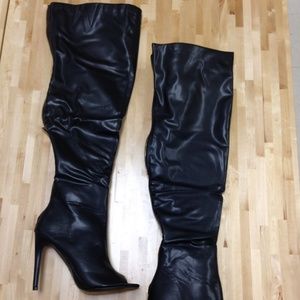 NWT Black Women's  Thigh-High Boot